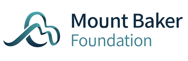 Logo of Mount Baker Foundation featuring a stylized mountain graphic on the left and the text "Mount Baker Foundation" on the right.