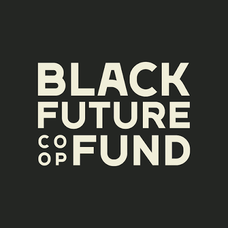 Text logo reading “Black Future Co-op Fund” in bold, cream-colored letters on a dark background.